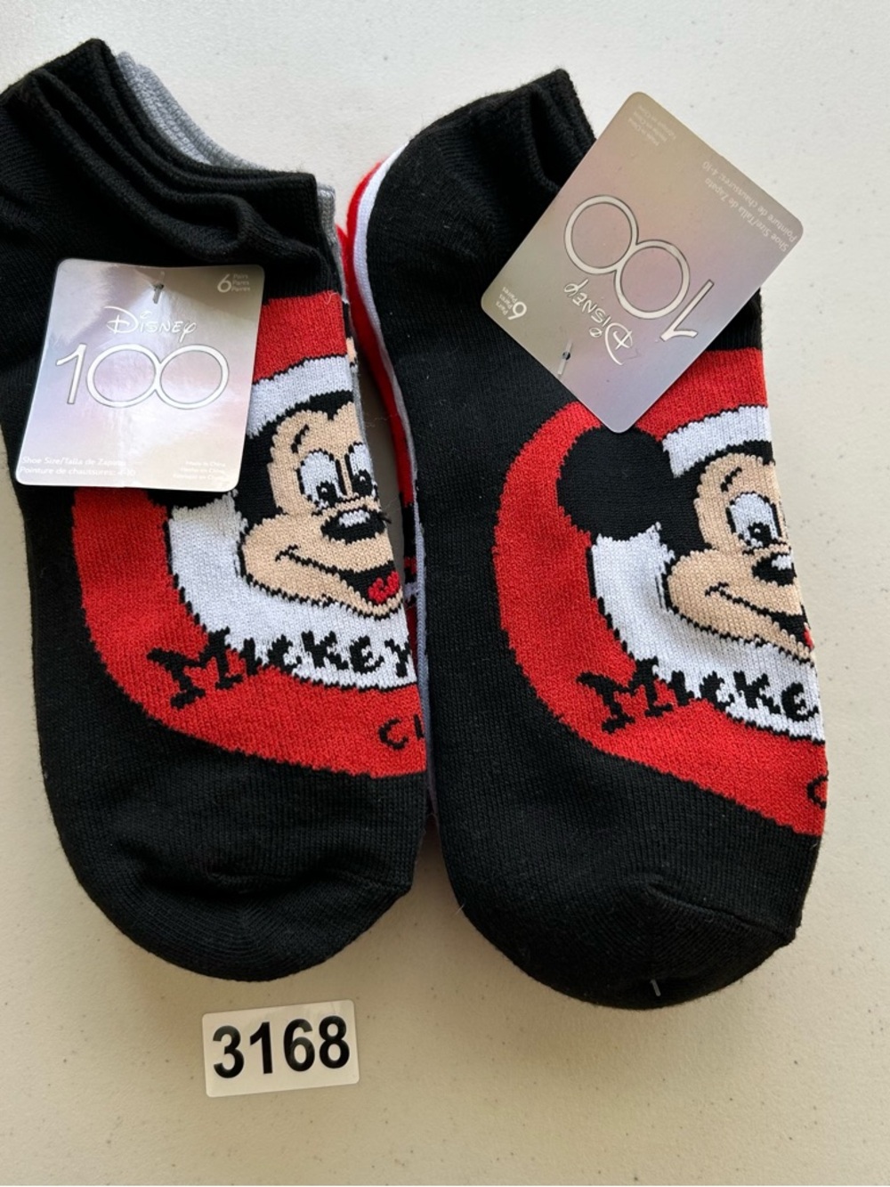 Disney Mickey Mouse Women Super No Show Socks Multicolor Size 4-10 New 12 Pairs